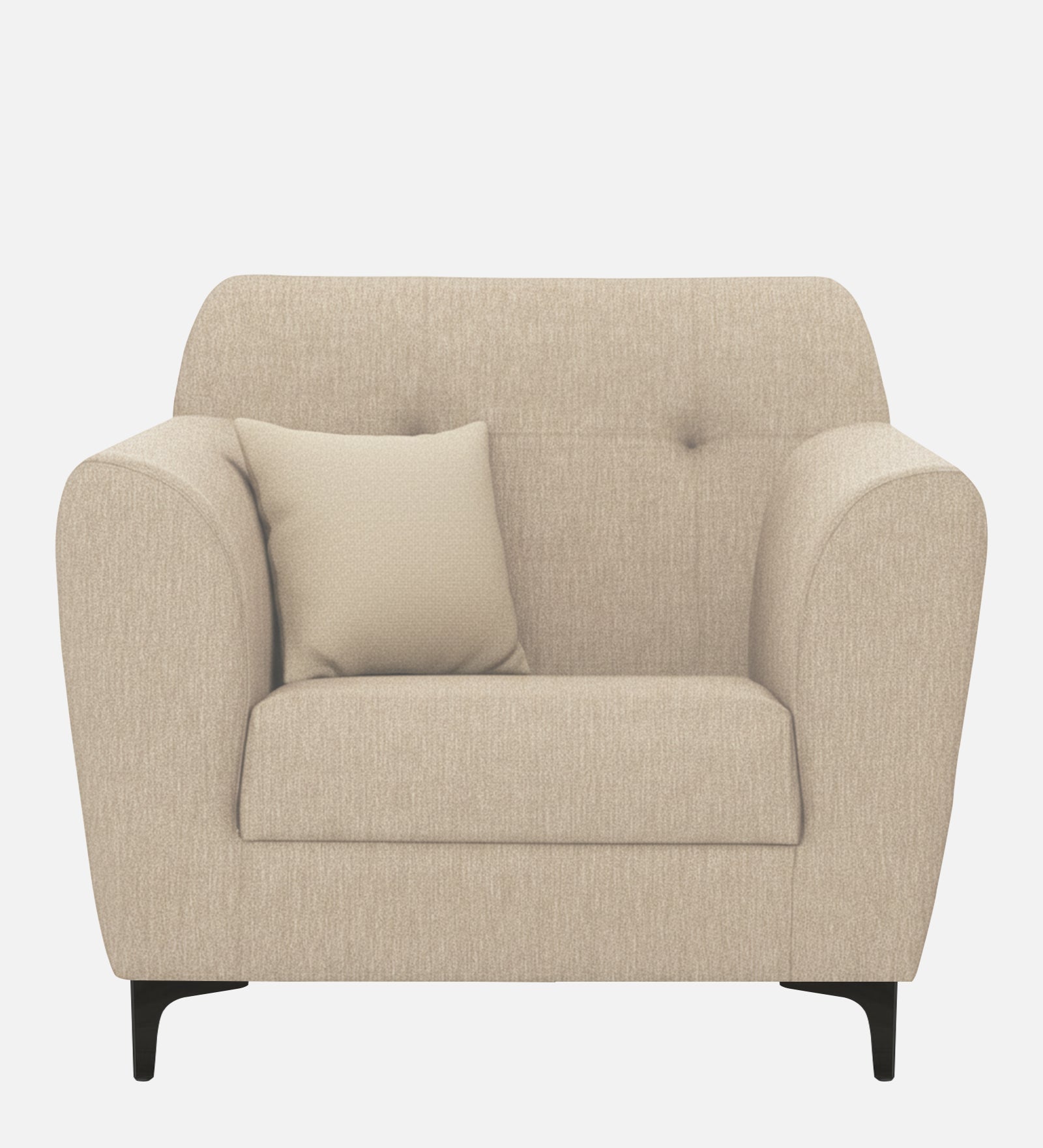 Melaan Fabric 1 Seater Sofa In Ivory Cream Colour - Febonic Living