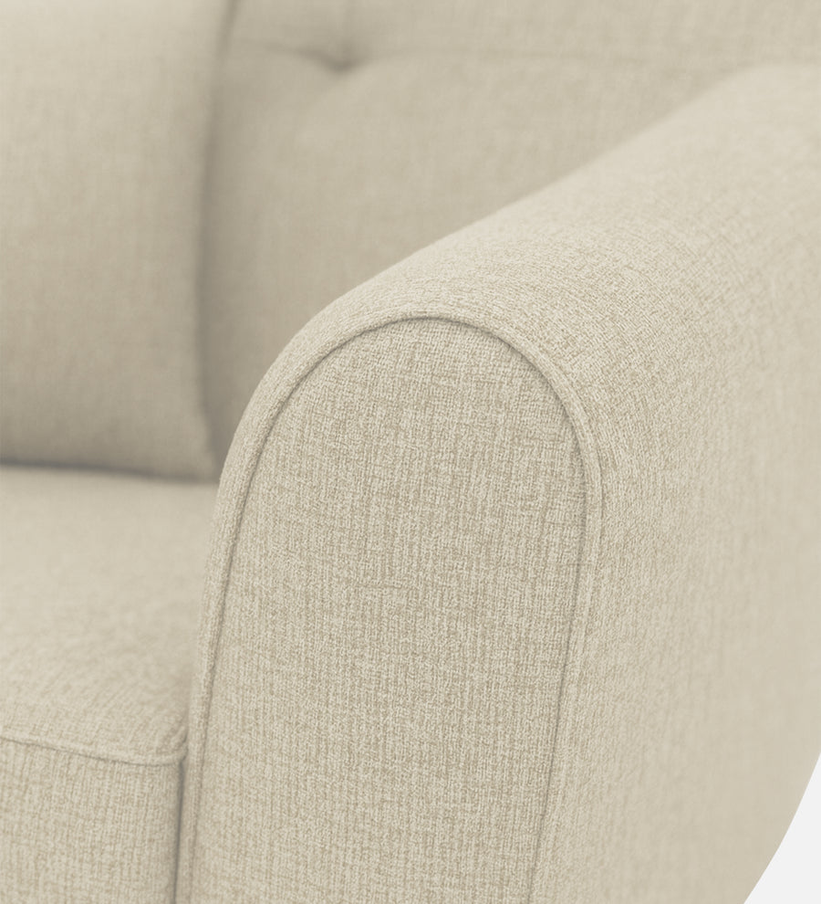 Melaan Fabric 1 Seater Sofa In Ivory Cream Colour - Febonic Living