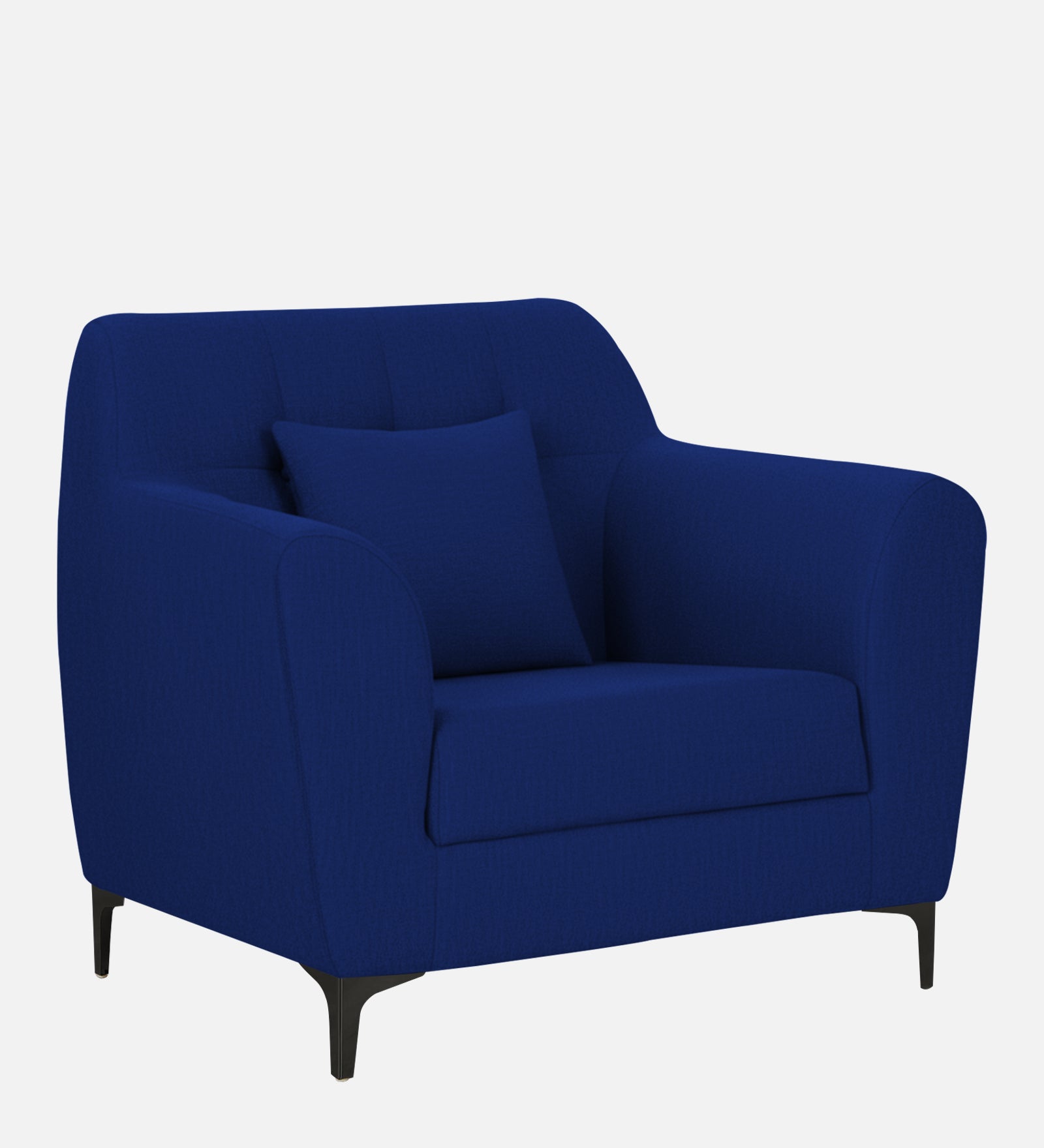 Melaan Fabric 1 Seater Sofa In Royal Blue Colour - Febonic Living