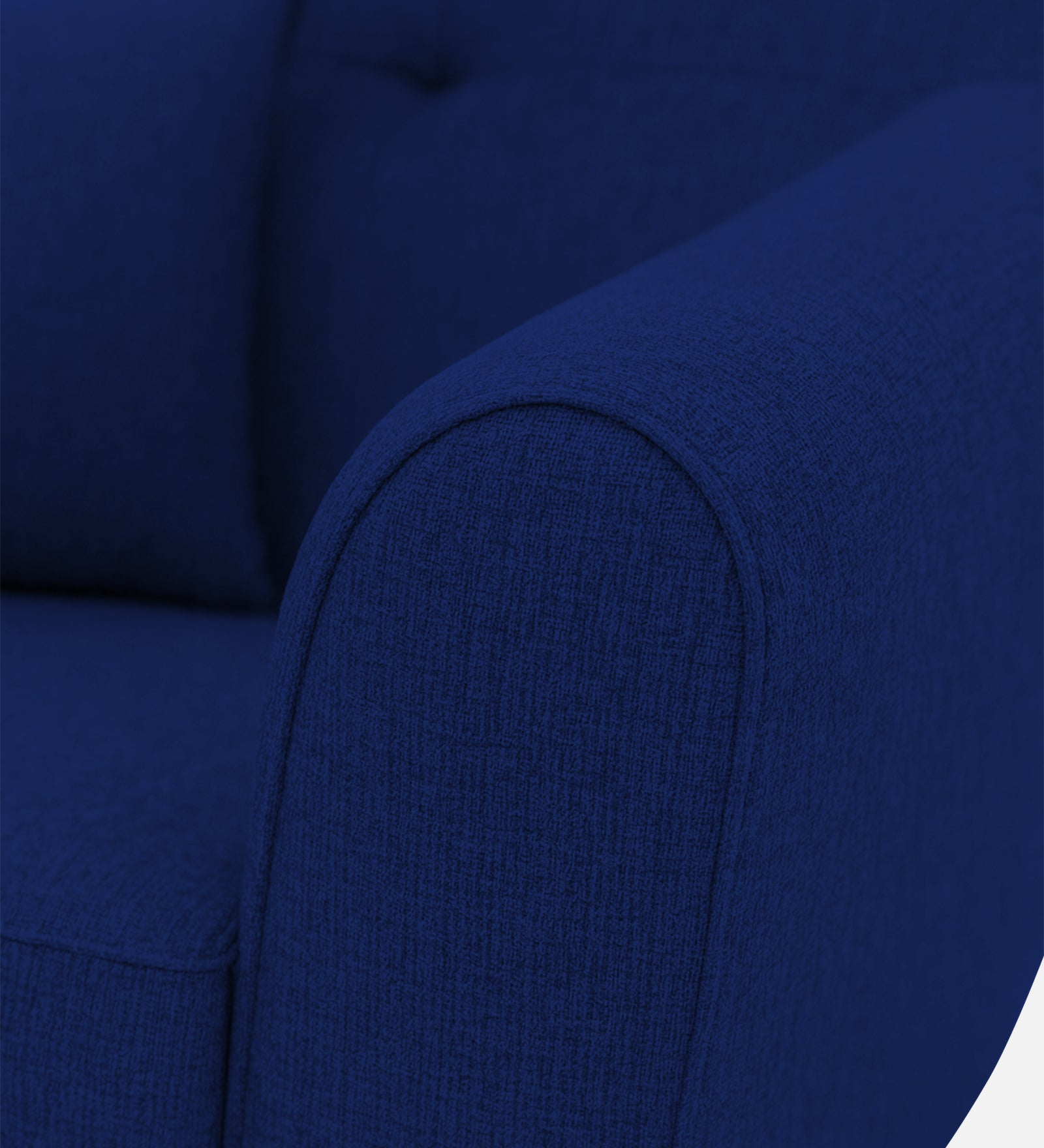 Melaan Fabric 1 Seater Sofa In Royal Blue Colour - Febonic Living