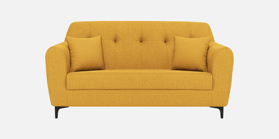 Melaan Fabric 2 Seater Sofa In Bold Yellow Colour - Febonic Living