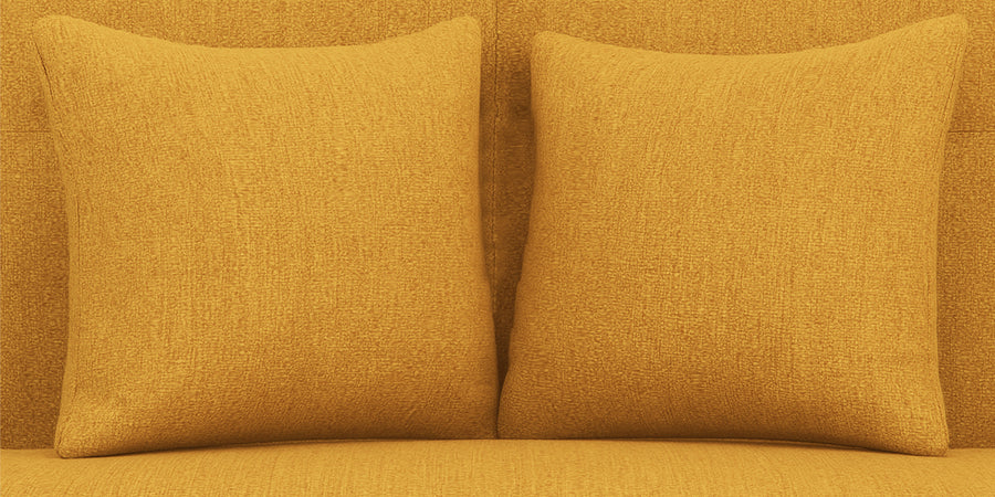 Melaan Fabric 2 Seater Sofa In Bold Yellow Colour - Febonic Living