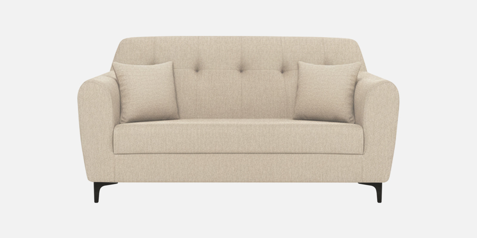 Melaan Fabric 2 Seater Sofa In Ivory Cream Colour - Febonic Living
