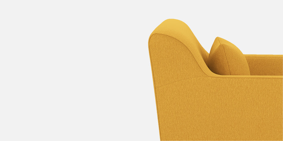 Melaan Fabric 3 Seater Sofa In Bold Yellow Colour - Febonic Living