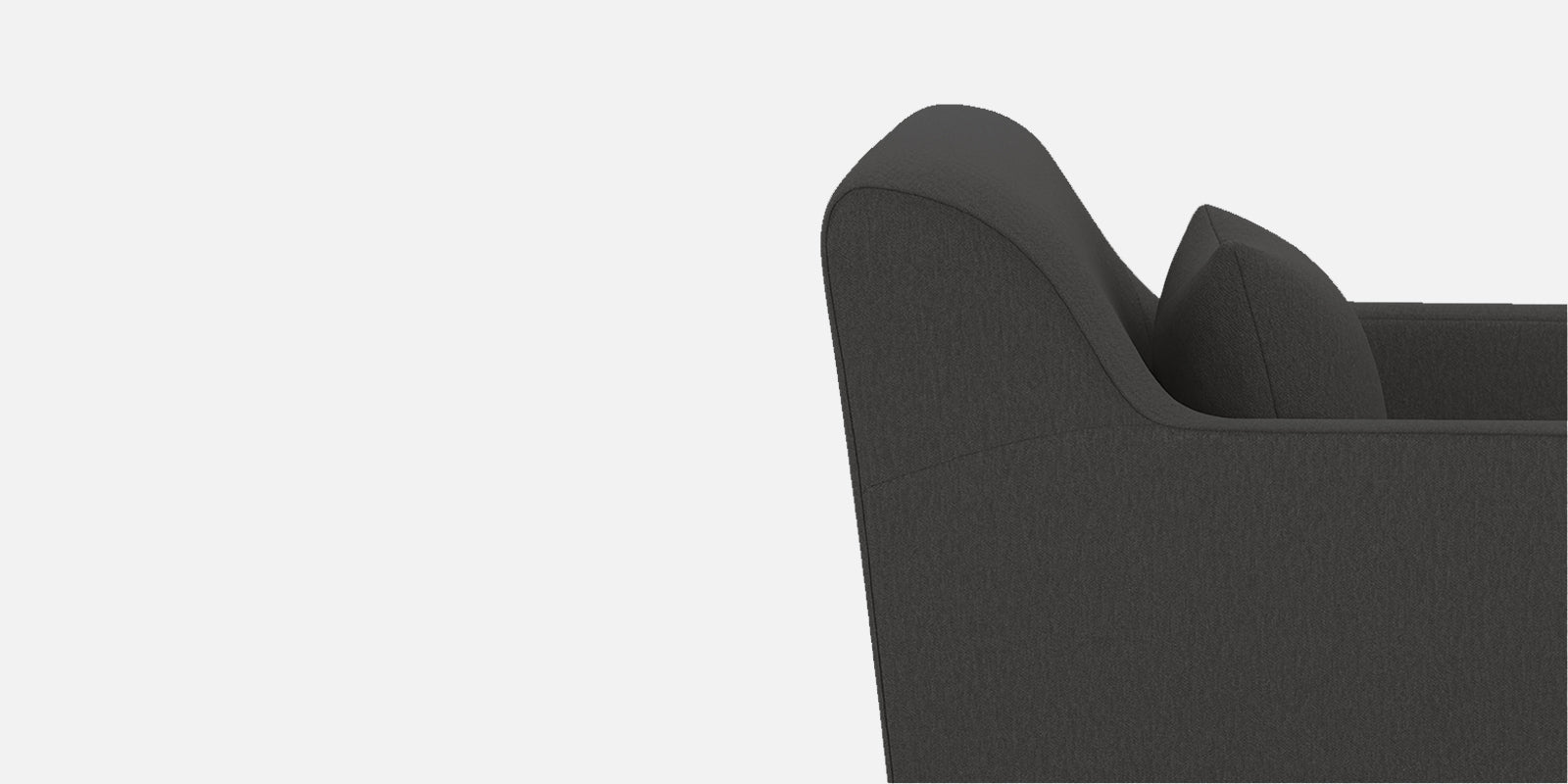 Melaan Fabric 3 Seater Sofa In Charcoal Grey Colour