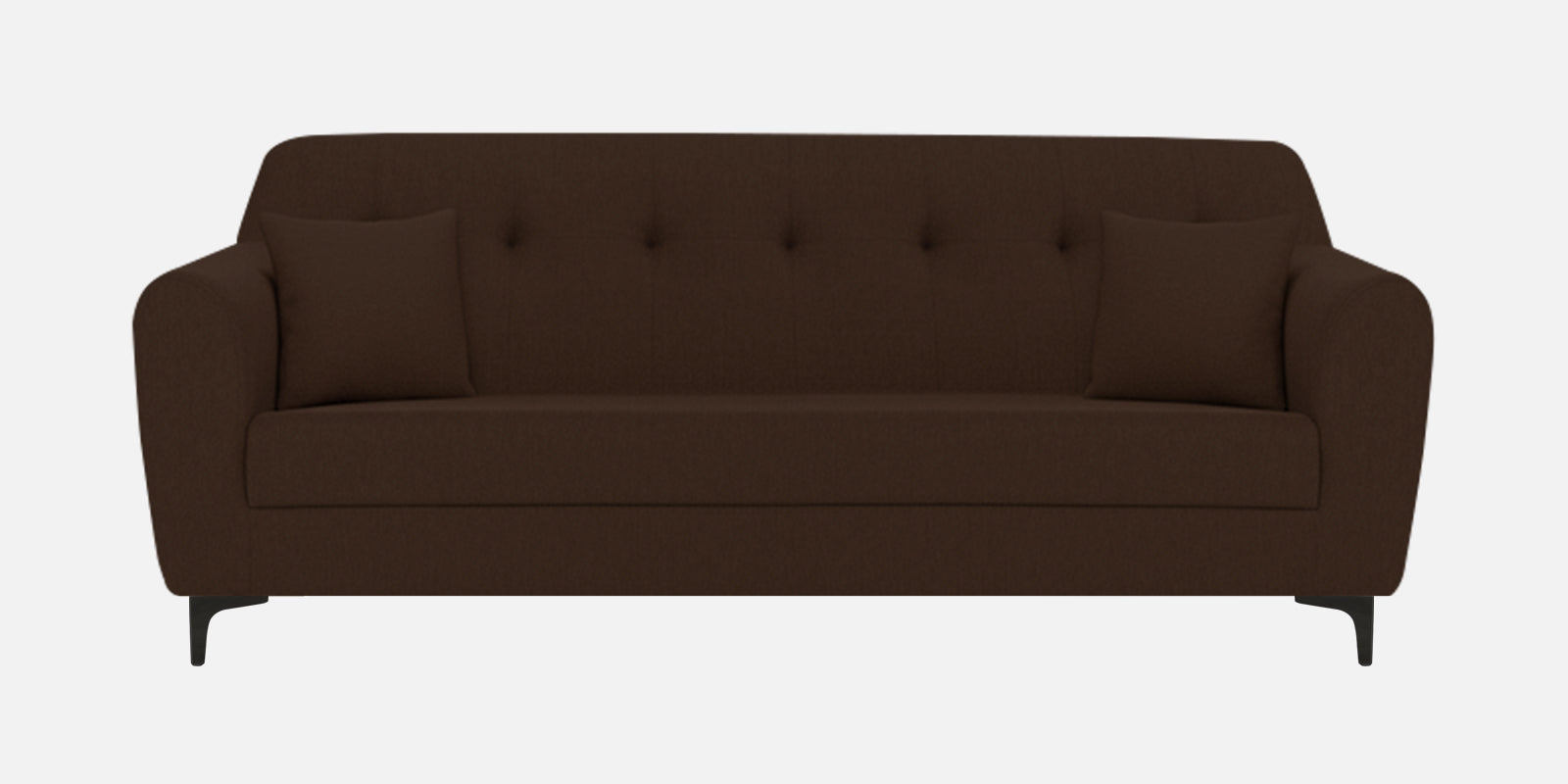 Melaan Fabric 3 Seater Sofa In Coffee Brown Colour