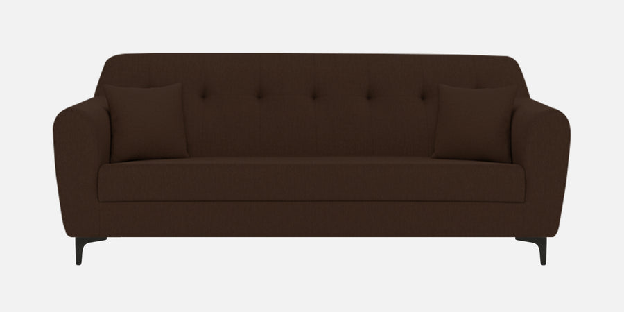 Melaan Fabric 3 Seater Sofa In Coffee Brown Colour - Febonic Living