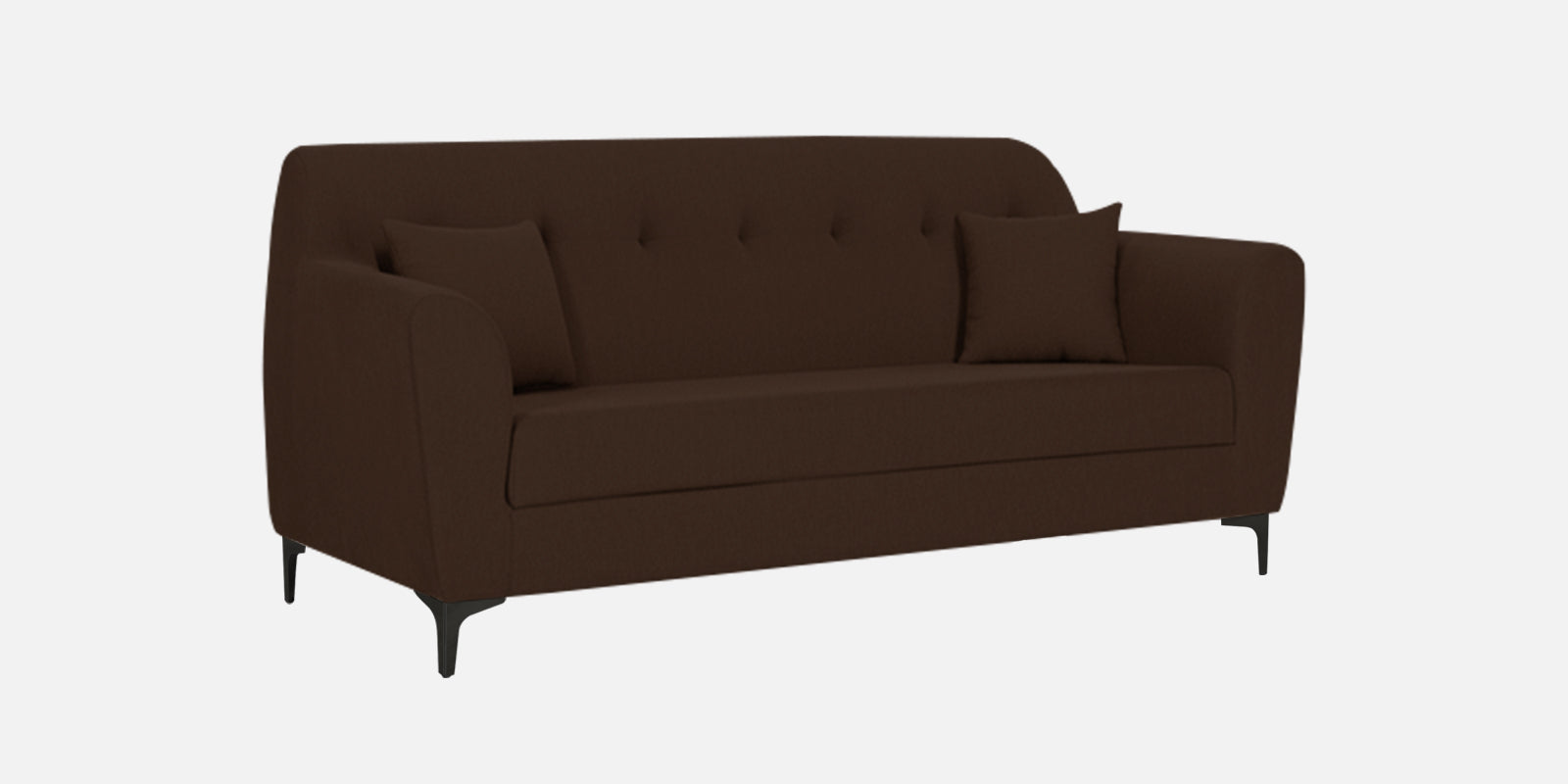 Melaan Fabric 3 Seater Sofa In Coffee Brown Colour