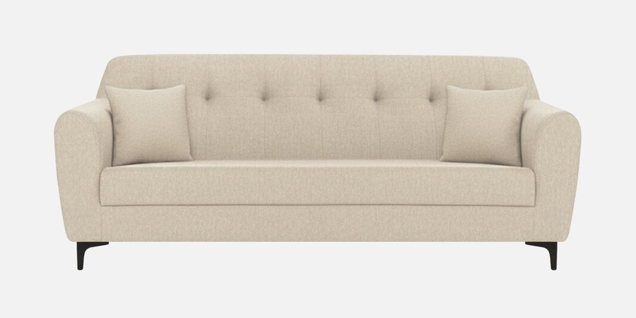 Melaan Fabric 3 Seater Sofa In Ivory Cream Colour - Febonic Living