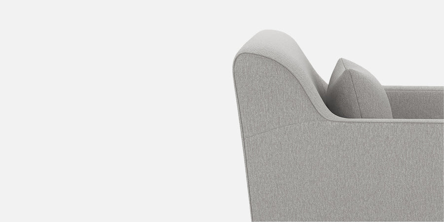 Melaan Fabric 3 Seater Sofa In Lit Grey Colour - Febonic Living