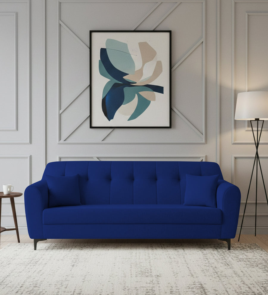 Melaan 3 Seater Fabric Sofa - Royal Blue by Febonic Living