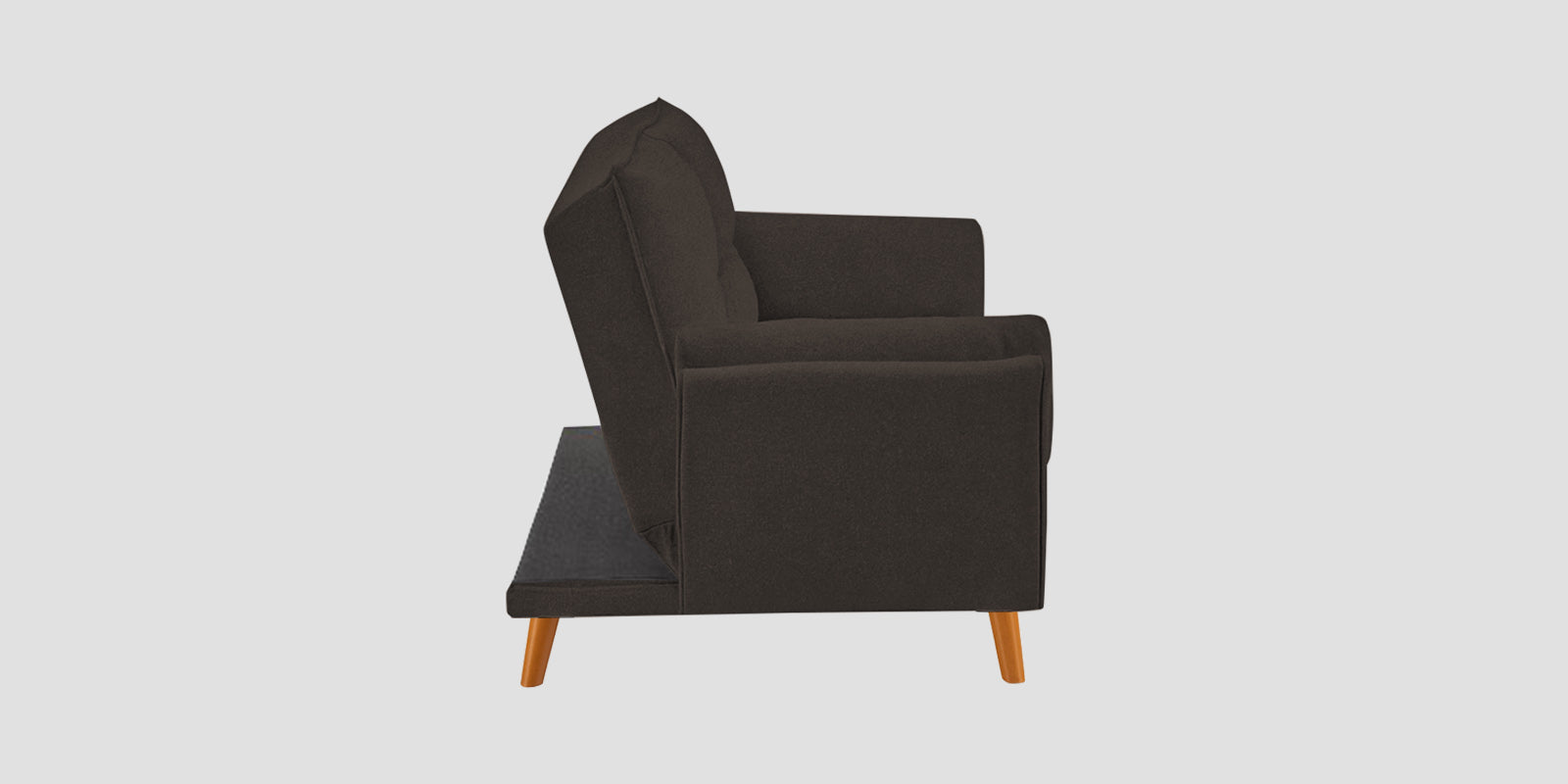 Melano Fabric 3 Seater Convertible Sofa Cum Bed In Caspa Brown Colour