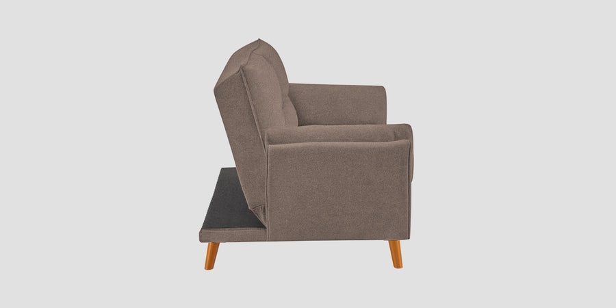Melano Fabric 3 Seater Convertible Sofa Cum Bed In Kadhi Beige Colour - Febonic Living