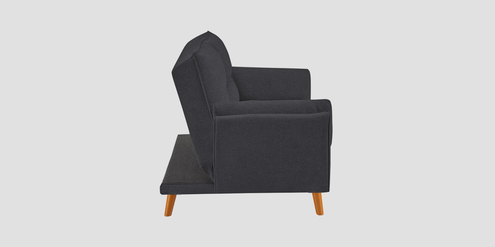 Melano Fabric 3 Seater Convertible Sofa Cum Bed In Maba Grey Colour