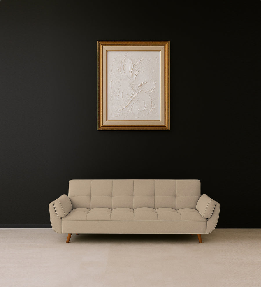 Melano  3 Seater Convertible  Cum Bed Fabric Sofa - Olive Beige by Febonic Living