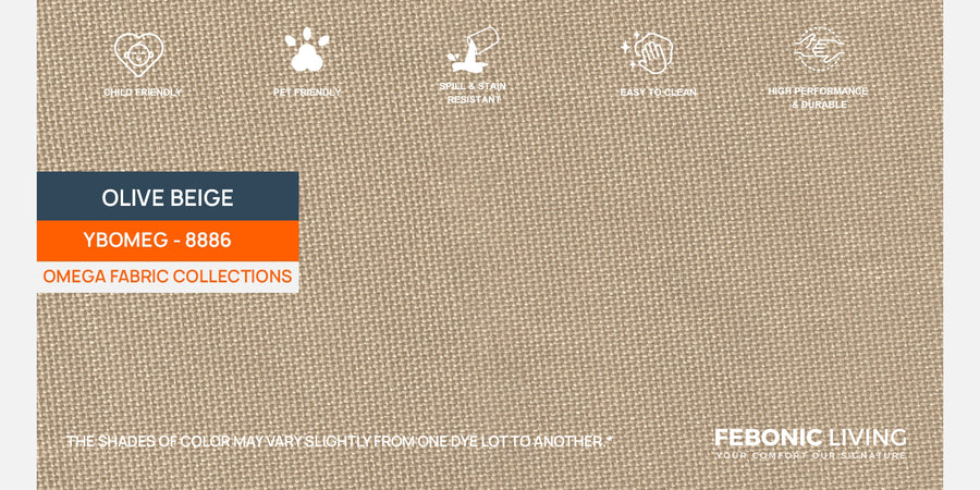 Melano Fabric 3 Seater Convertible Sofa Cum Bed In Olive Beige Colour - Febonic Living