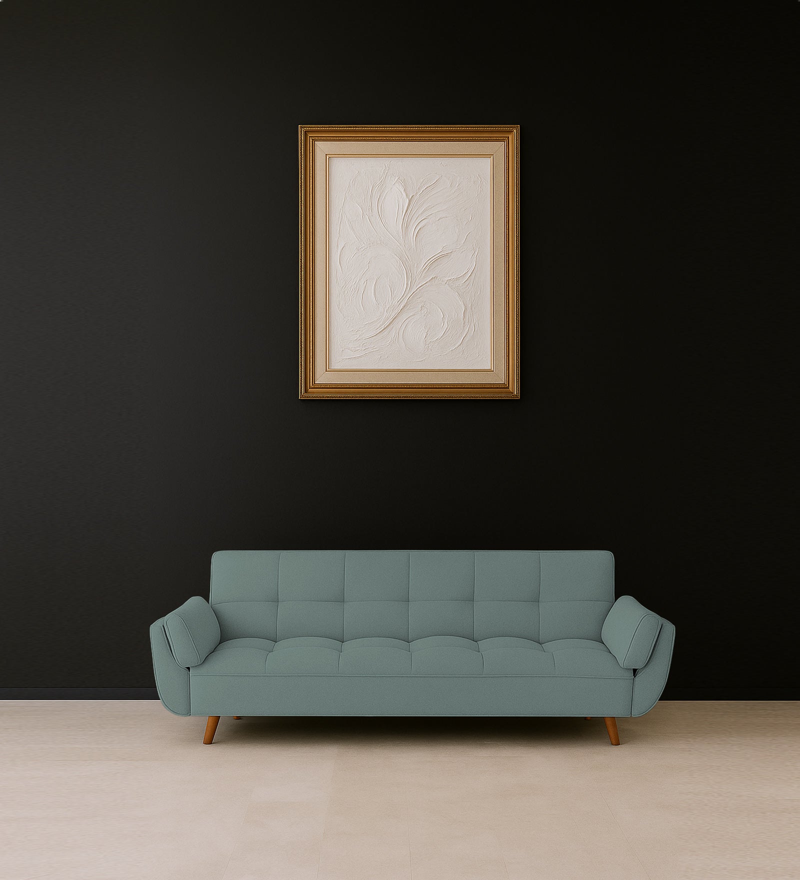 Melano Fabric 3 Seater Convertible Sofa Cum Bed In Suka Blue Colour