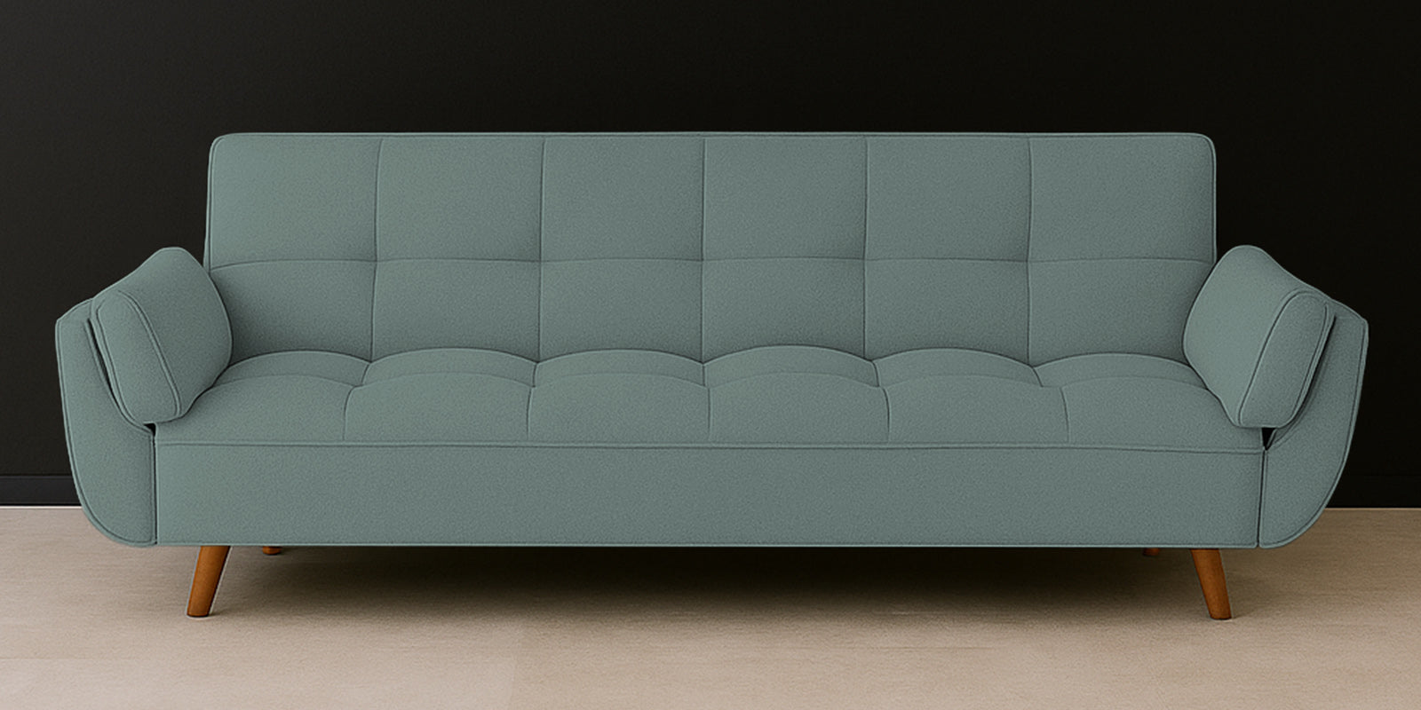 Melano Fabric 3 Seater Convertible Sofa Cum Bed In Suka Blue Colour