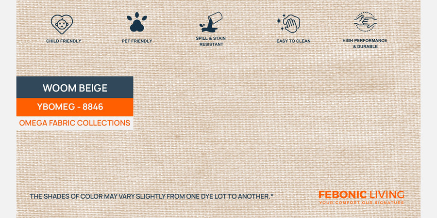 Melano Fabric 3 Seater Convertible Sofa Cum Bed In Woom Beige Colour - Febonic Living