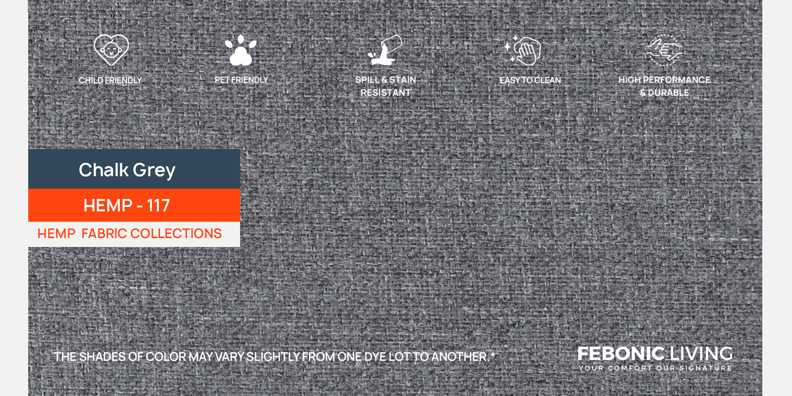 Melano Fabric 3 Seater Sofa In Chalk Grey Colour