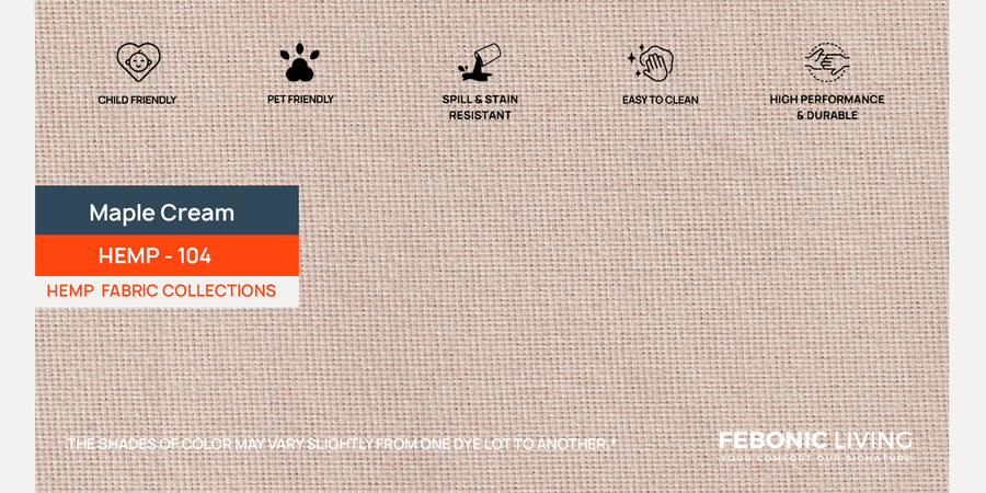 Melano Fabric 3 Seater Sofa In Maple Cream Colour - Febonic Living