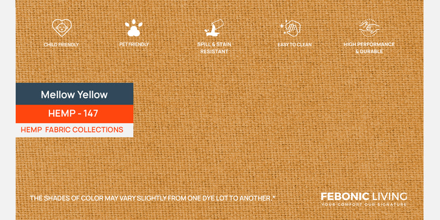 Melano Fabric 3 Seater Sofa In Mellow Yellow Colour - Febonic Living