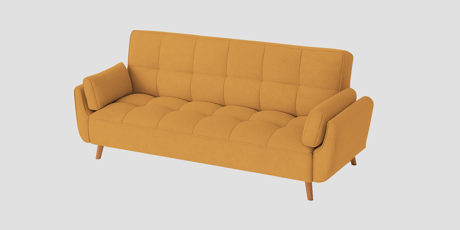 Melano Fabric 3 Seater Sofa In Mellow Yellow Colour