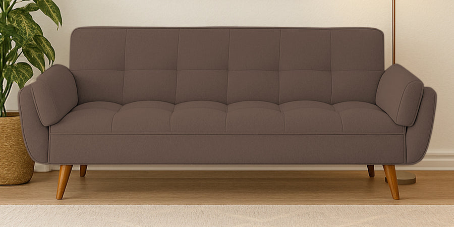 Melano Fabric 3 Seater Sofa In Toffee Brown Colour - Febonic Living