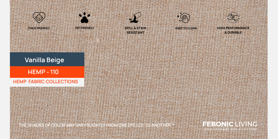 Melano Fabric 3 Seater Sofa In Vanilla Beige Colour - Febonic Living