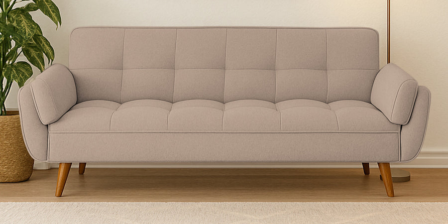 Melano Fabric 3 Seater Sofa In Vanilla Beige Colour - Febonic Living