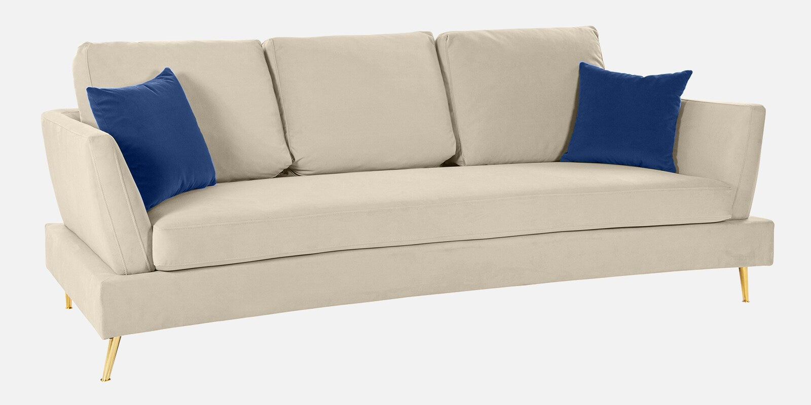 Mercy Velvet 3 Seater Sofa In Camel Beige Colour