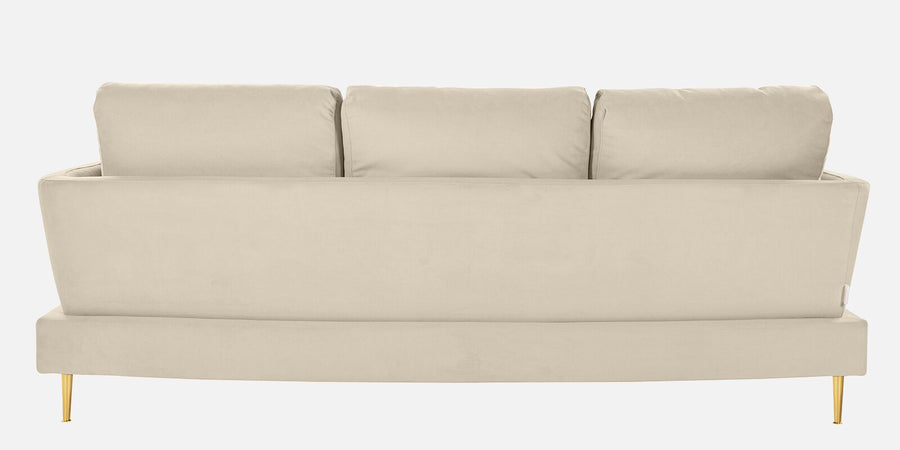 Mercy Velvet 3 Seater Sofa In Camel Beige Colour - Febonic Living