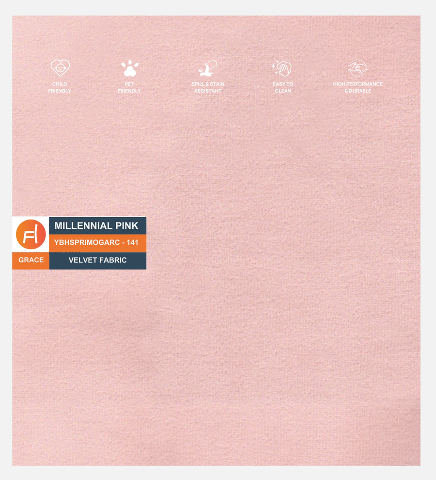 Moho Velvet Pouffe In Millennial Pink Colour - Febonic Living