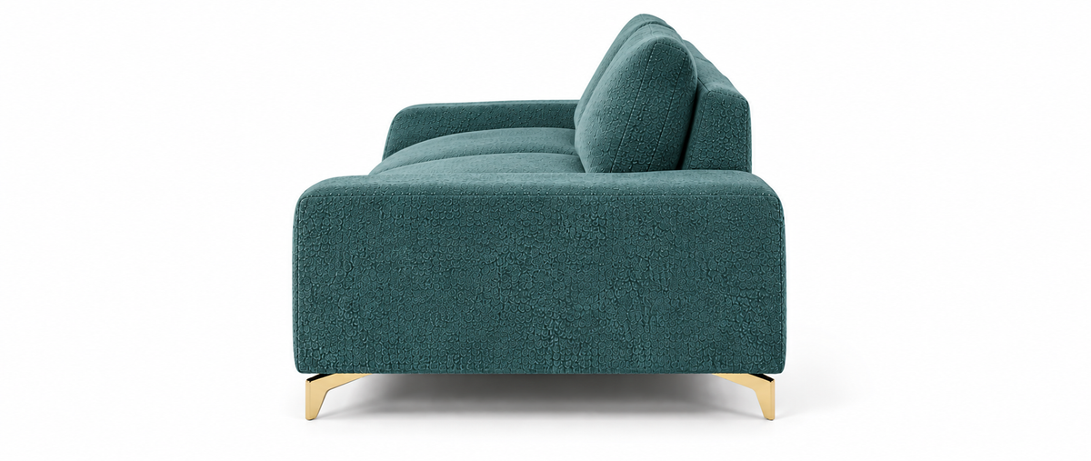Minot 3 Seater Fabric Sofa - Ocean Blue