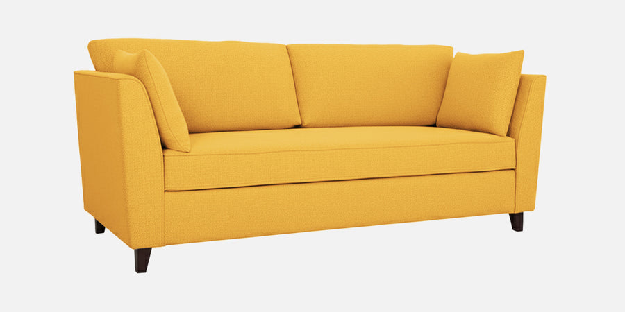Miranda Fabric 3 Seater Sofa In Bold Yellow Colour - Febonic Living