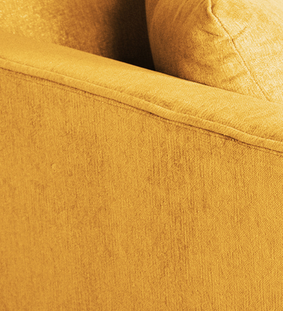 Miranda Fabric 1 Seater Sofa In Bold Yellow Colour - Febonic Living