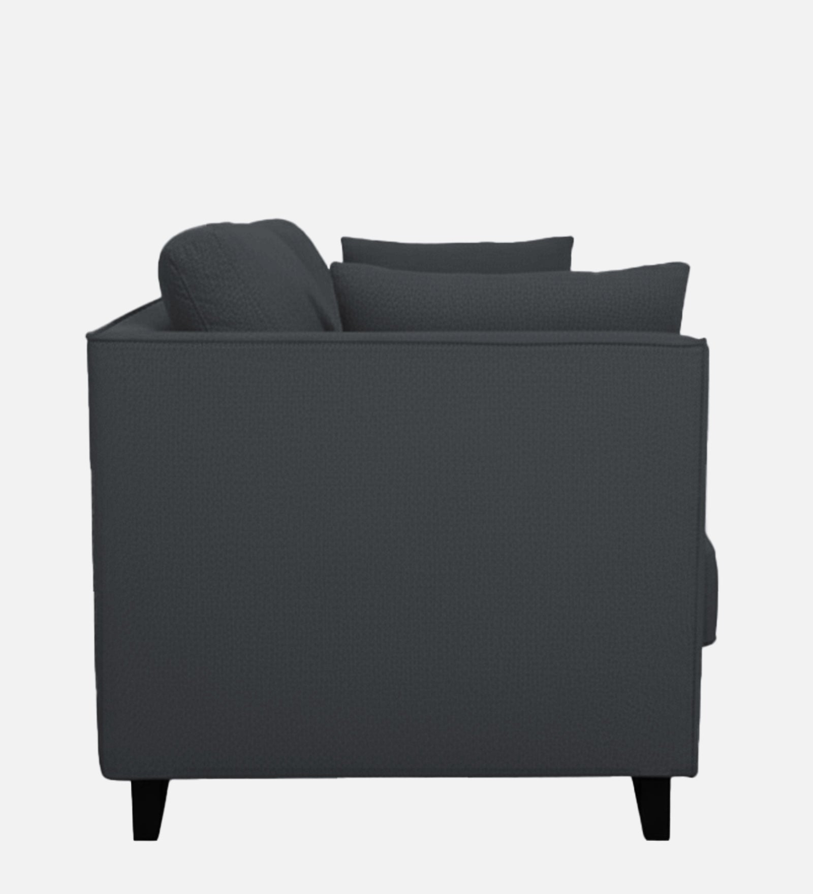 Miranda Fabric 1 Seater Sofa In Charcoal Grey Colour
