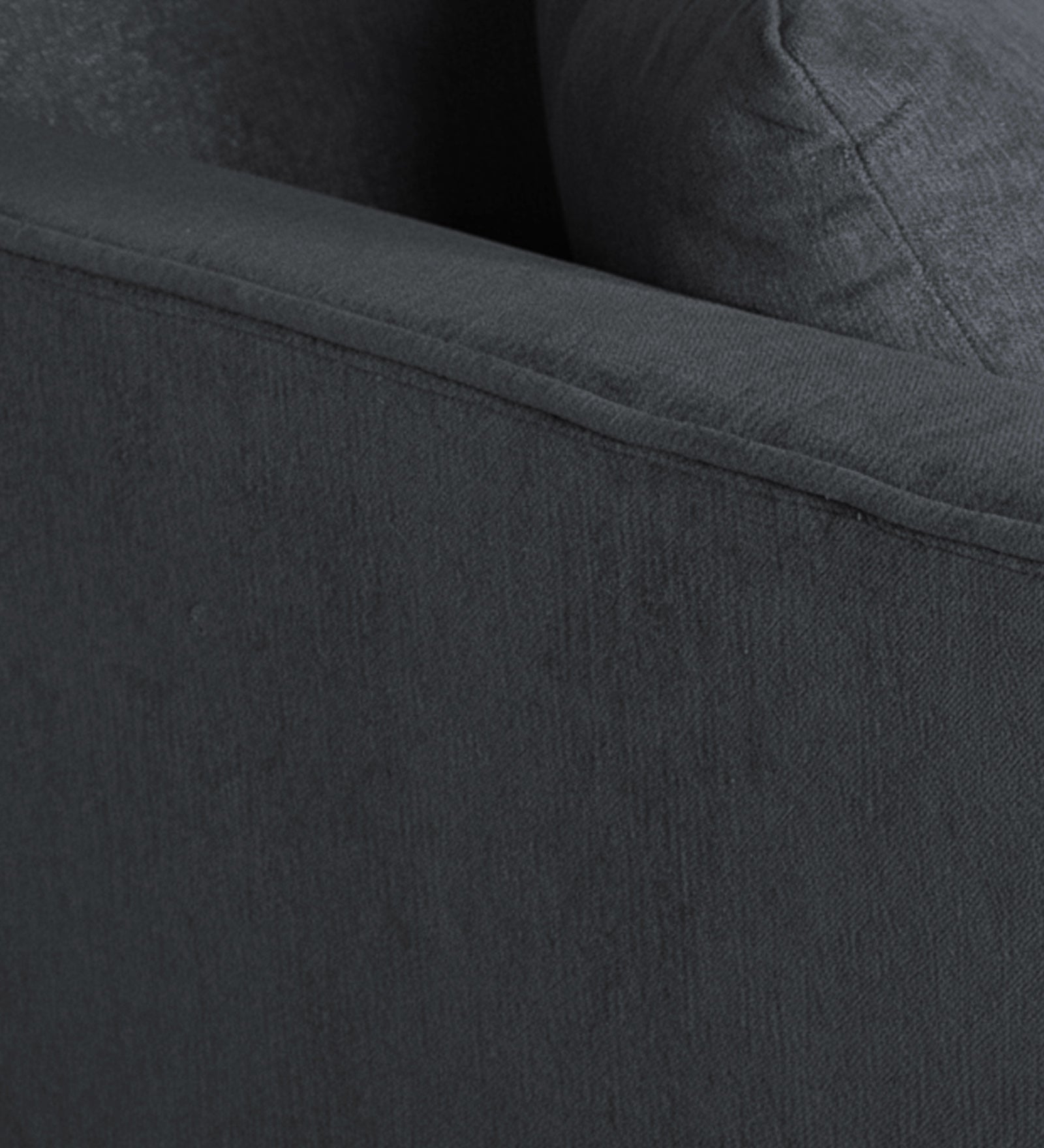 Miranda Fabric 1 Seater Sofa In Charcoal Grey Colour