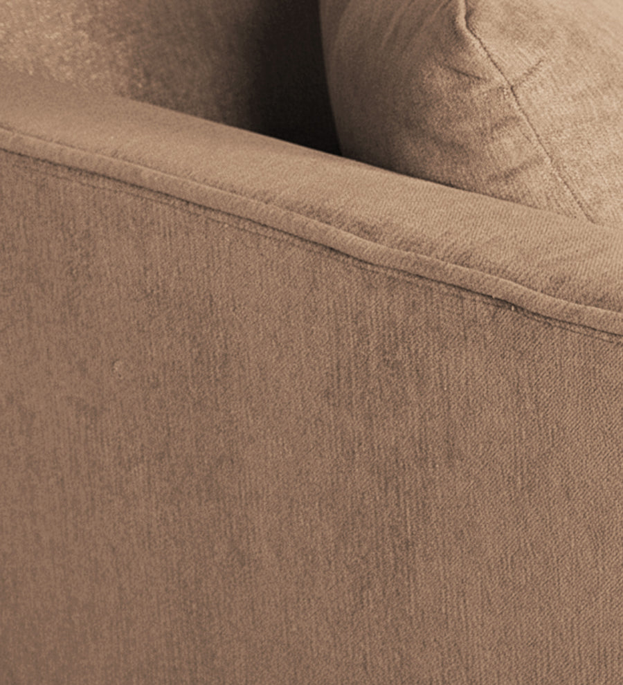 Miranda Fabric 1 Seater Sofa In Cosmic Beige Colour - Febonic Living