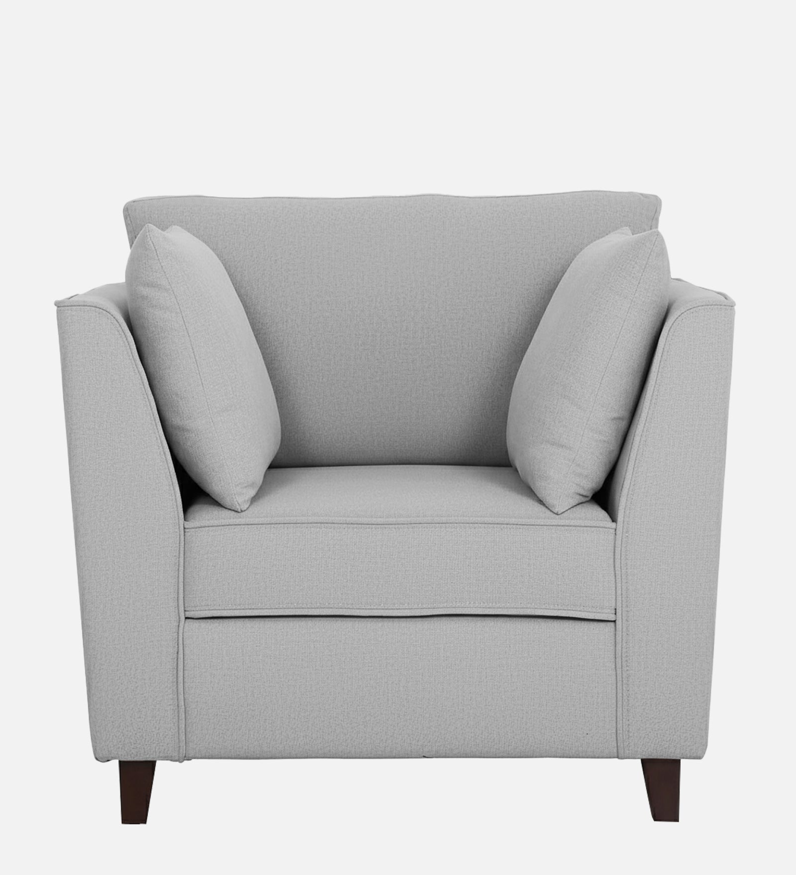 Miranda Fabric 1 Seater Sofa In Lit Grey Colour