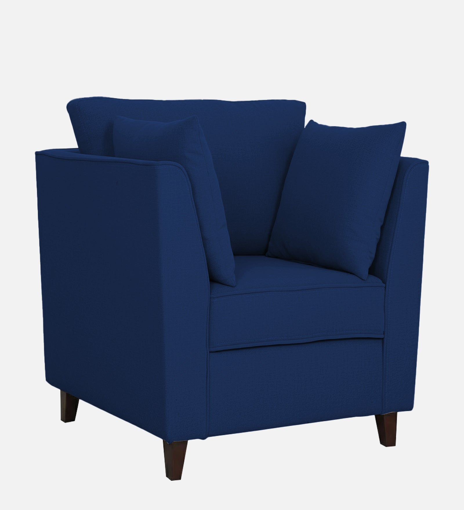 Miranda Fabric 1 Seater Sofa In Royal Blue Colour