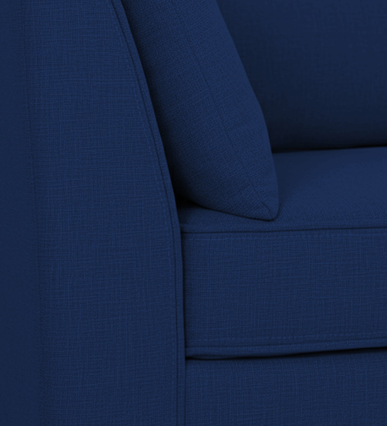 Miranda Fabric 1 Seater Sofa In Royal Blue Colour