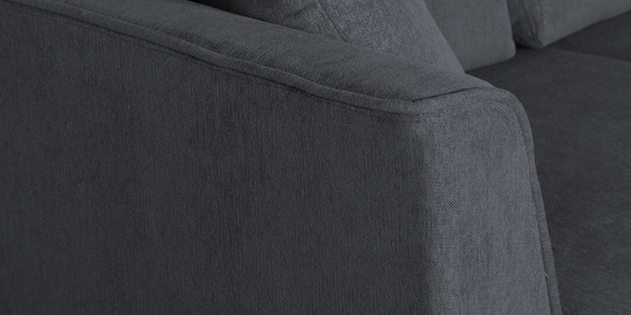 Miranda Fabric 2 Seater Sofa In Charcoal Grey Colour - Febonic Living