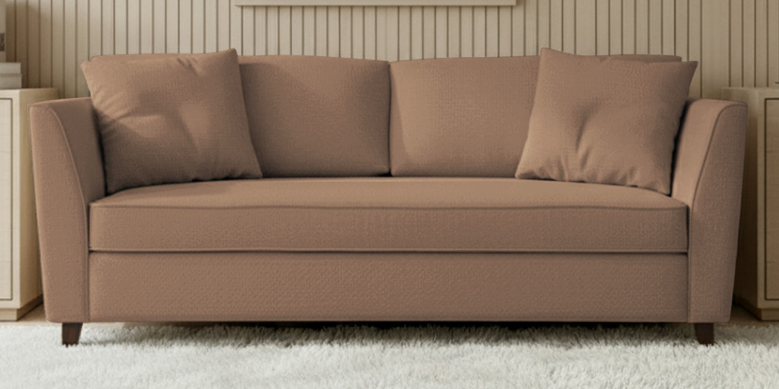 Miranda Fabric 3 Seater Sofa In Cosmic Beige Colour