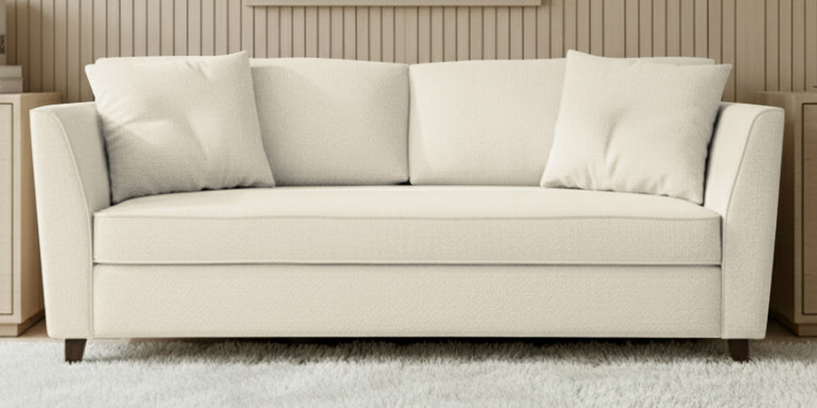 Miranda Fabric 3 Seater Sofa In Ivory Cream Colour - Febonic Living