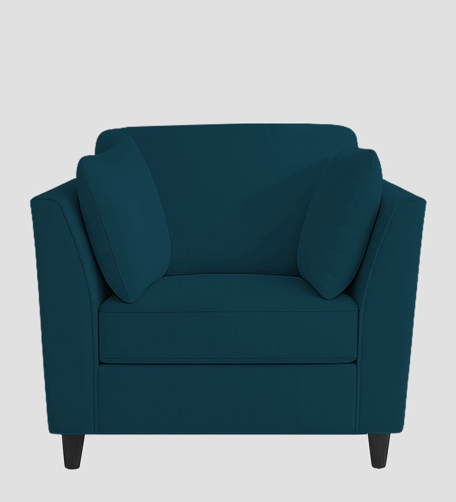 Miranda Velvet 1 Seater Sofa In Imperial Blue Colour - Febonic Living