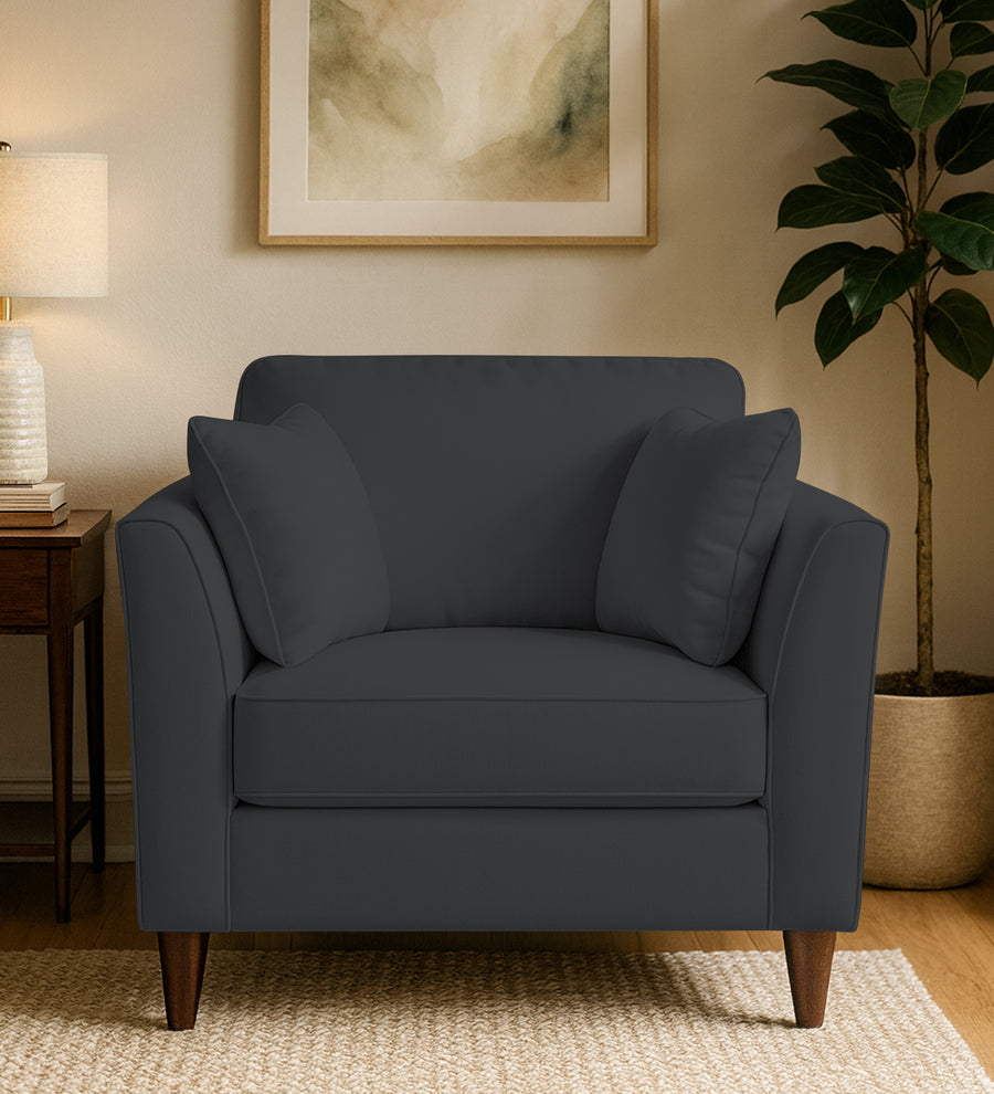 Miranda  1 Seater Velvet Sofa - Davy Grey by Febonic Living