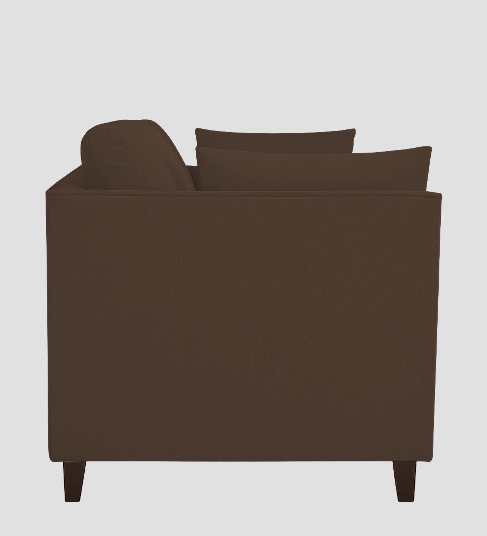 Miranda Velvet 1 Seater Sofa In Mocha Brown Colour