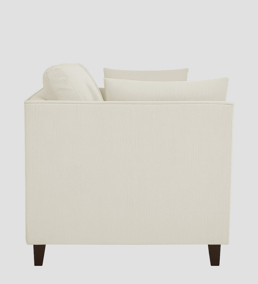 Miranda Velvet 1 Seater Sofa In Warm White Colour - Febonic Living