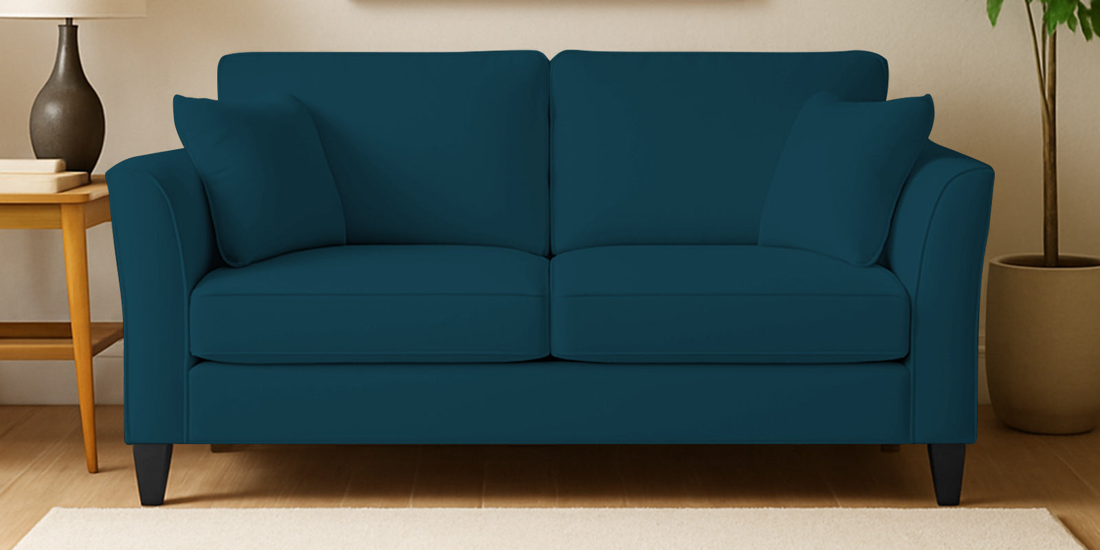 Miranda Velvet 2 Seater Sofa In Azura Blue Colour